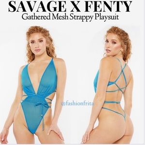 SAVAGE X FENTY Gathered Strappy Playsuit